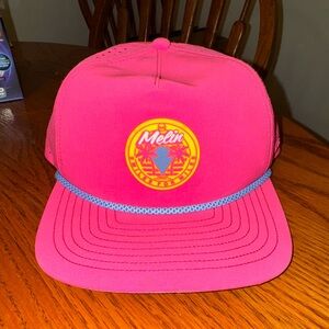 Melin Brand Pink Hat with Yellow and Blue Accents